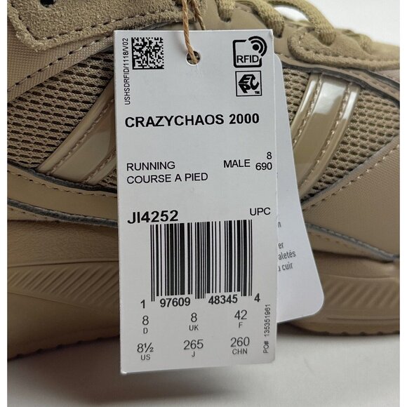 Adidas Crazychaos 2000 Mens Size 8.5 Brown Running Shoes Cloudfoam JI4252 New - Picture 10 of 10